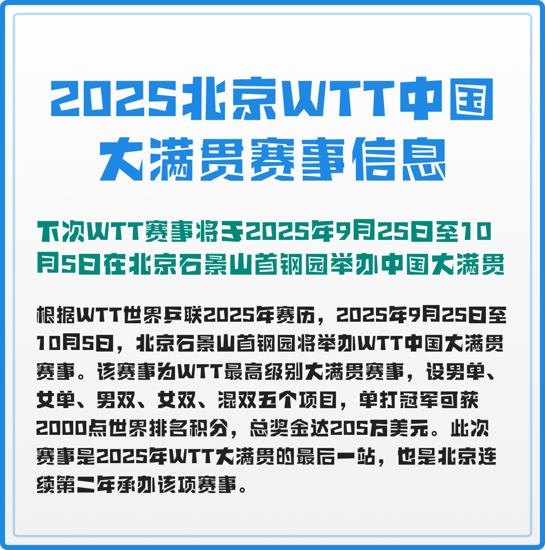赛程｜WTT赛历再添城市热度，关键词出炉，赛事经济排在前列，赛前气氛已经拉满
