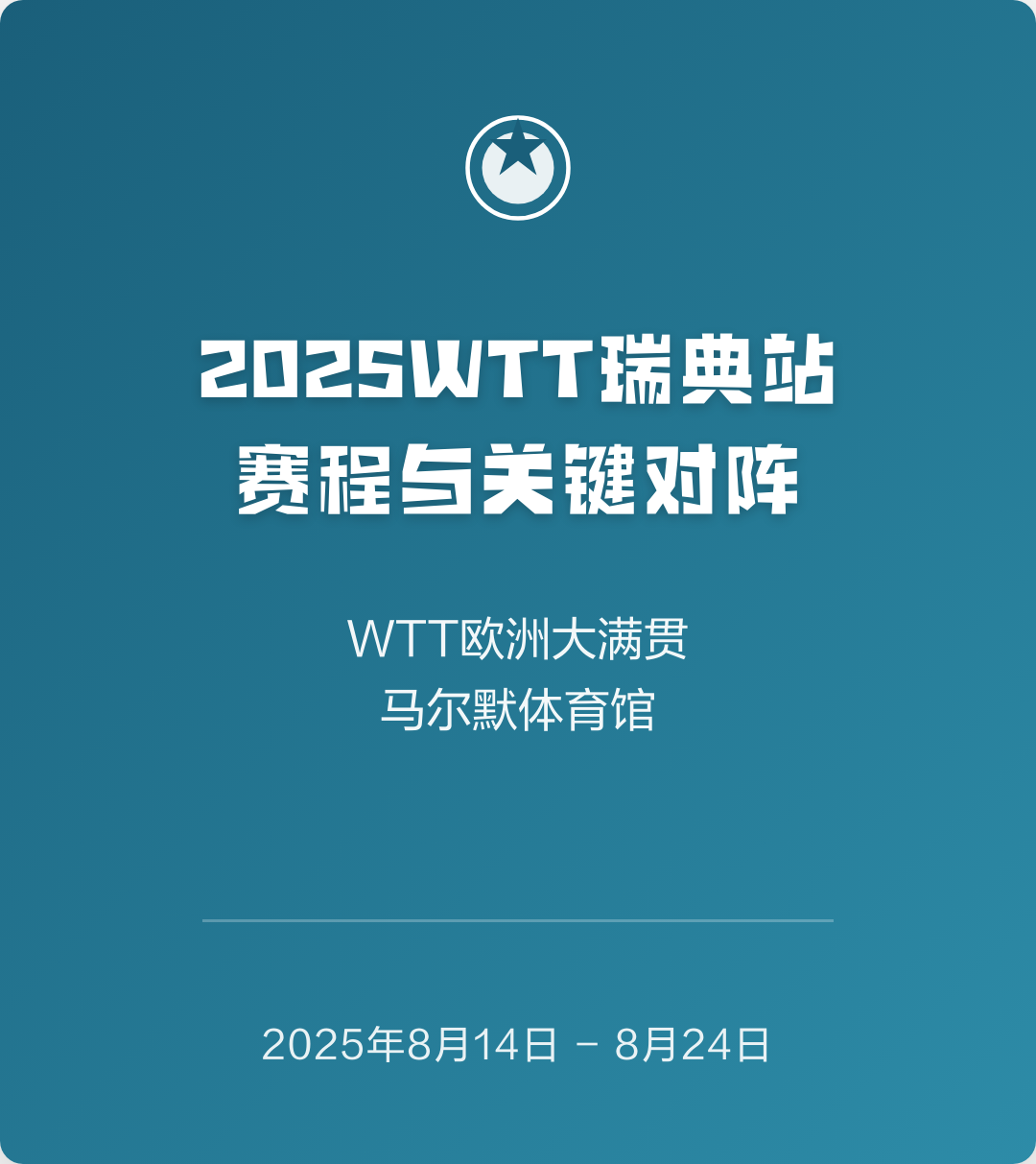 快讯｜赛事速递：WTT赛历再添城市热度会否成为今日最大转折？