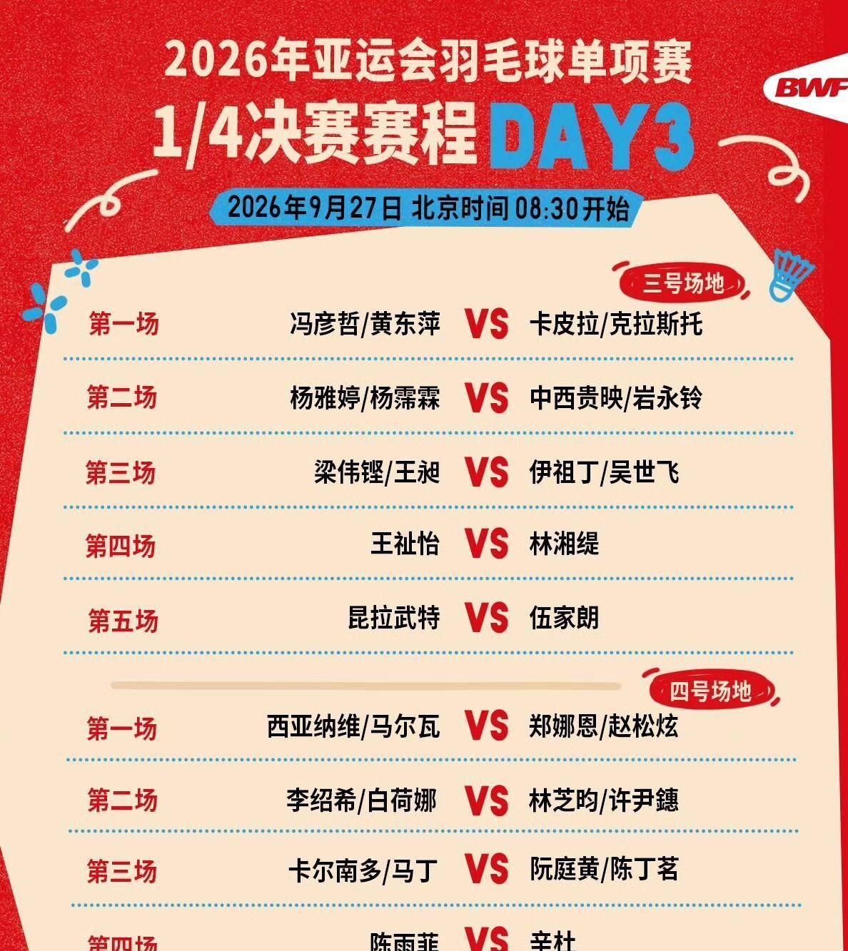 赛程｜世界羽联巡回赛继续推进，继续吸睛，亚洲选手争夺年终积分带来新变量，体坛热度继续上扬