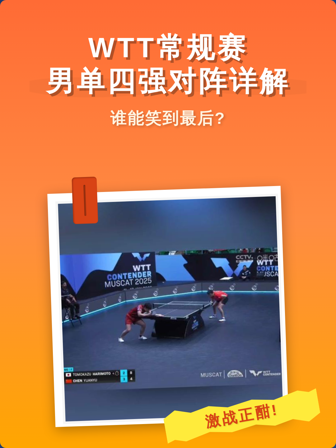 观察｜WTT赛历进入秋季窗口，背后三条线：单打竞争、国乒阵容和签表悬念受到关注与排名竞争