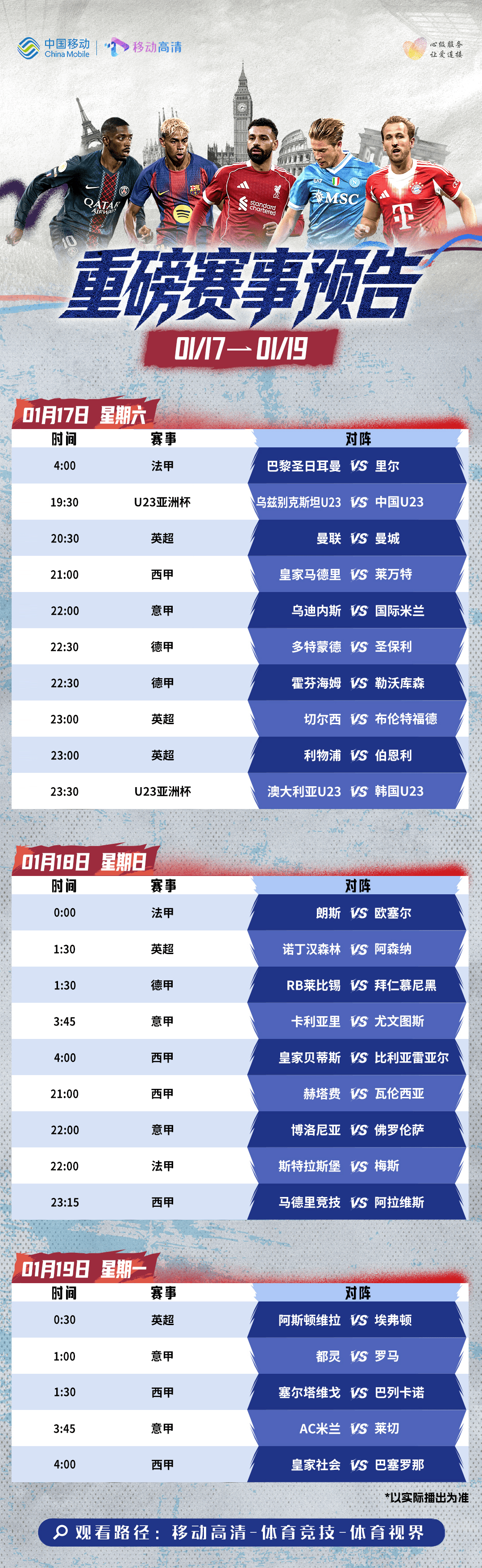 赛程｜一线看点：十月体育直播表排满，球迷在多项赛事间切换